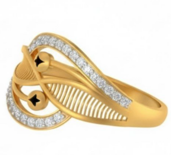 Golden Swirl Elegance Ring