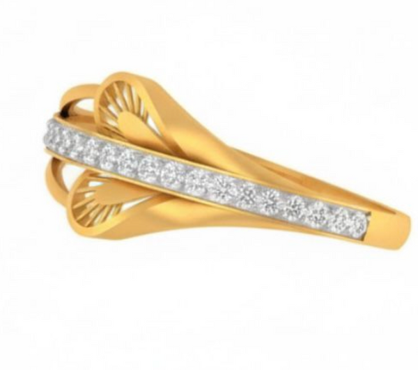 Golden Sunburst Bypass Ring