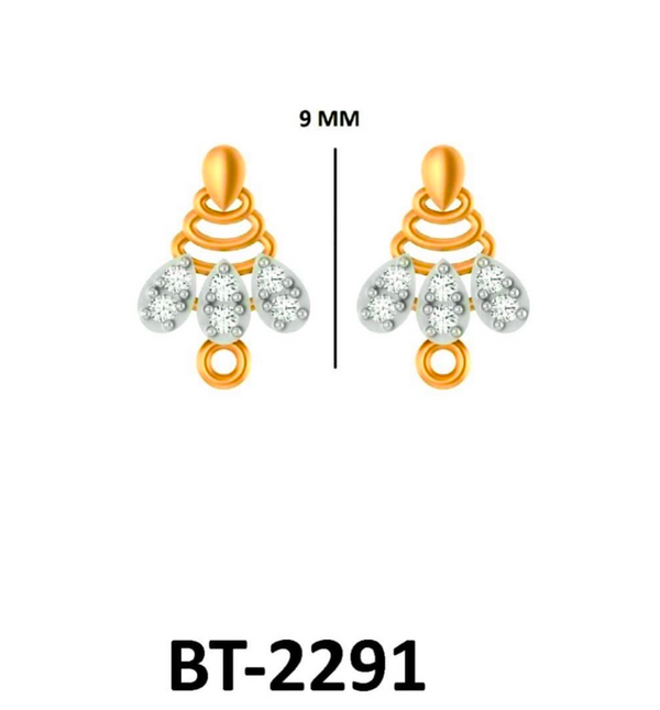Golden Petal Cluster Earring Tops