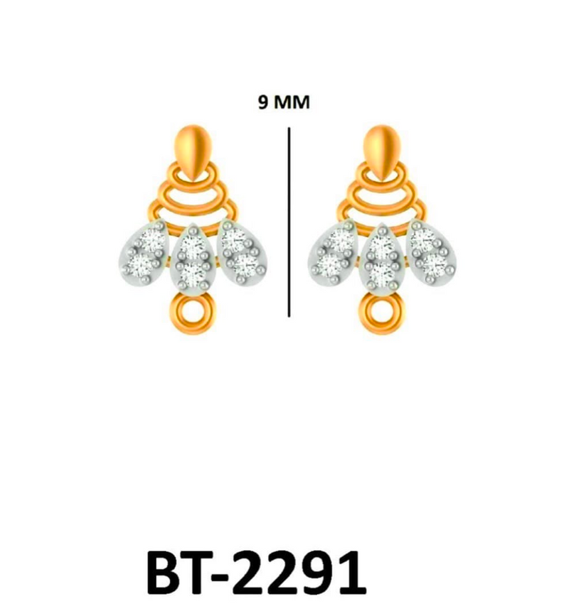 Golden Petal Cluster Earring Tops